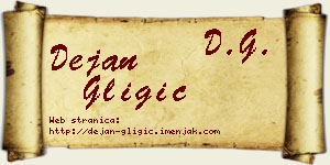 Dejan Gligić vizit kartica